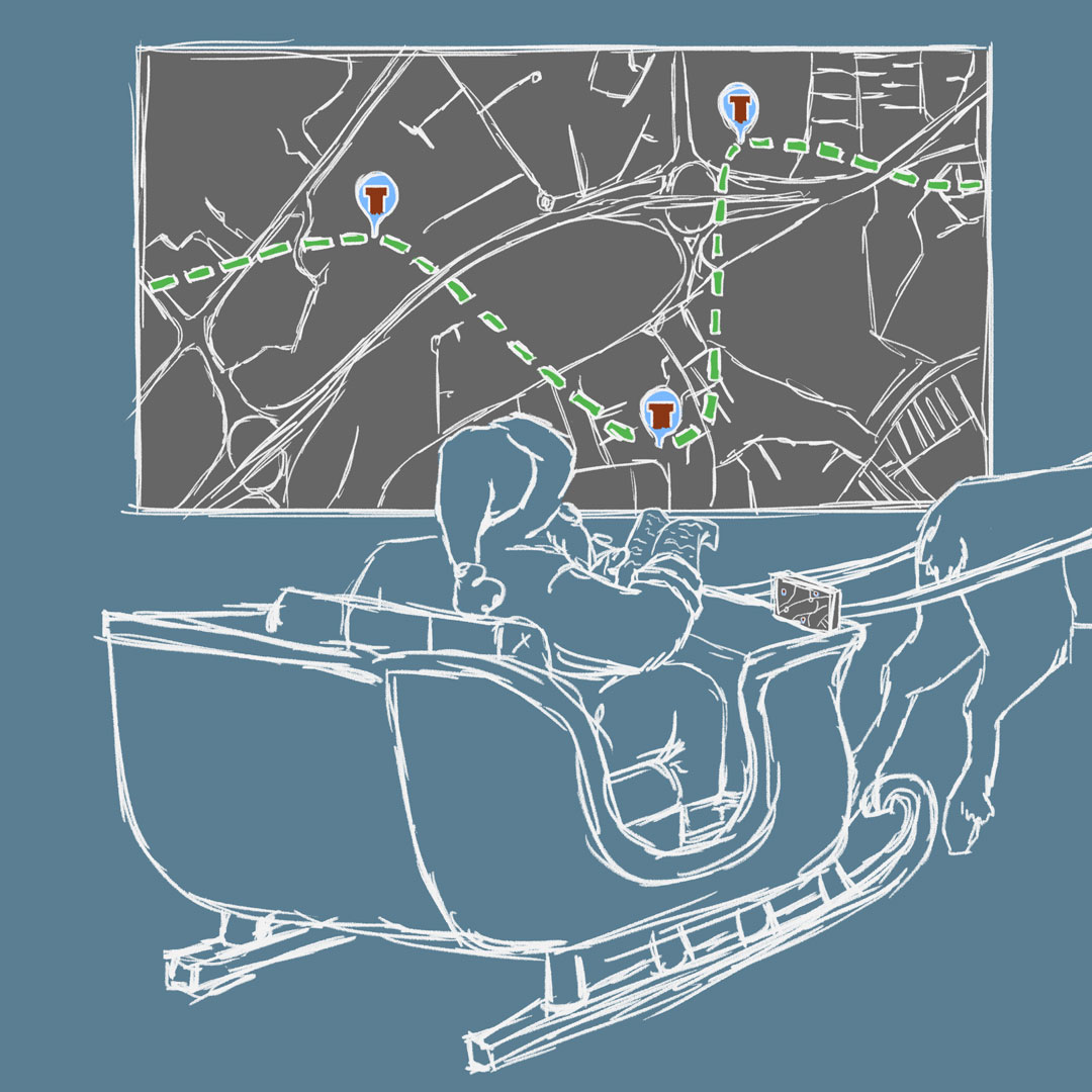 Automatisiertes Anfliegen der Schornsteine